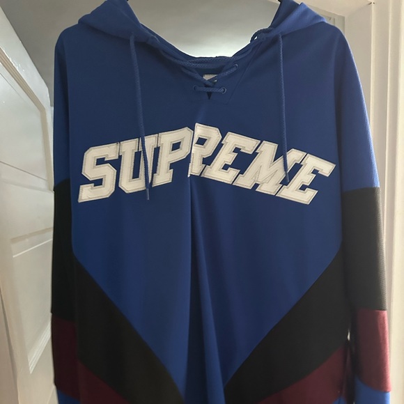 Supreme Hooded Hockey Jersey - Royal, Medium - Picture 1 of 8